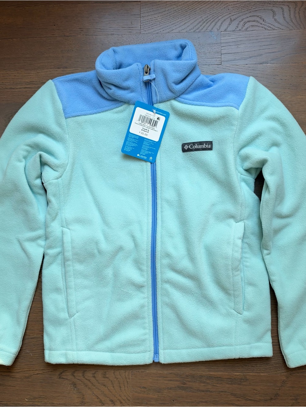Columbia Mint and Sky Blue Fleece Jacket